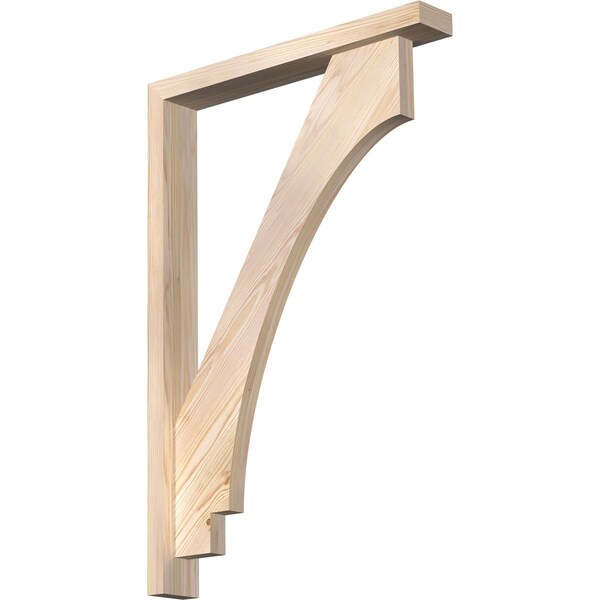 Ekena Millwork Imperial Block Smooth Bracket w/ Offset Brace, Douglas Fir, 3 1/2"W x 24"D x 36"H BKT0402X24X36IMP05SDF - main